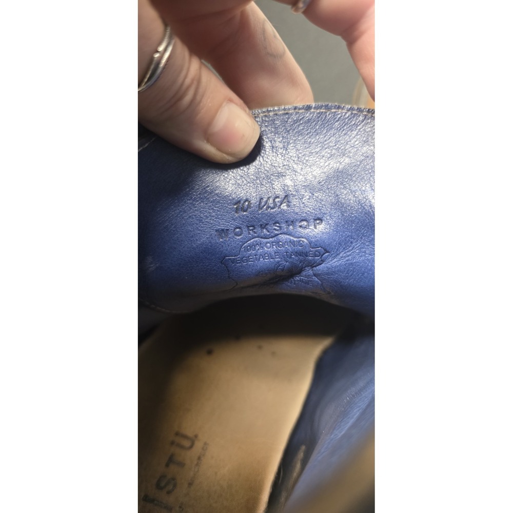 Bed Stu Men 10 Dreck Brown Leather Lace Up Casual Outdoor Boot Career *read - Picture 6 of 7